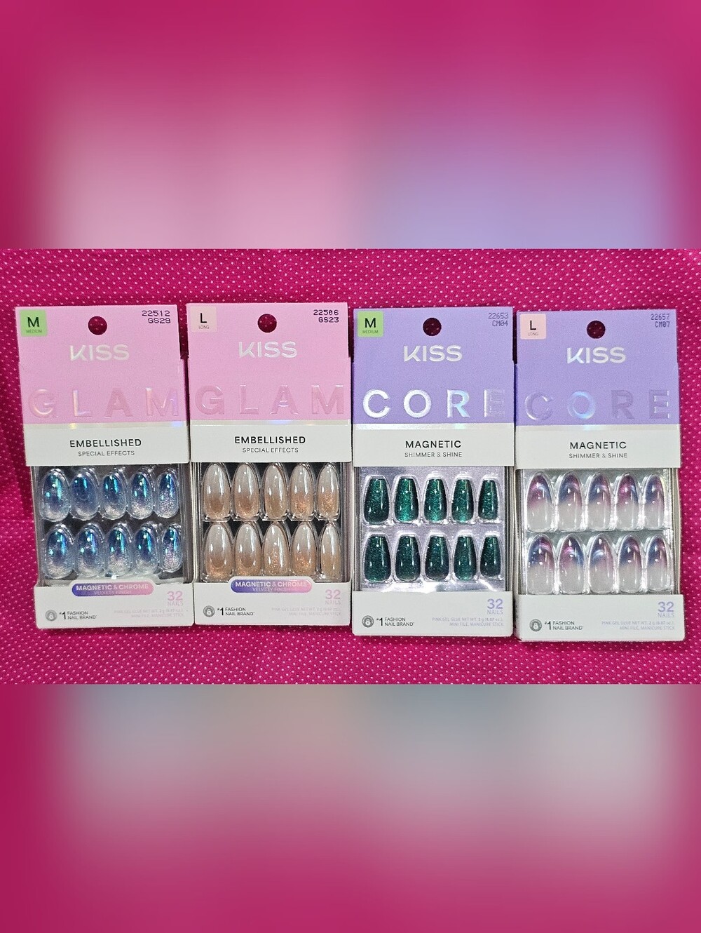 Kiss Press On Nails X4 Bundle New